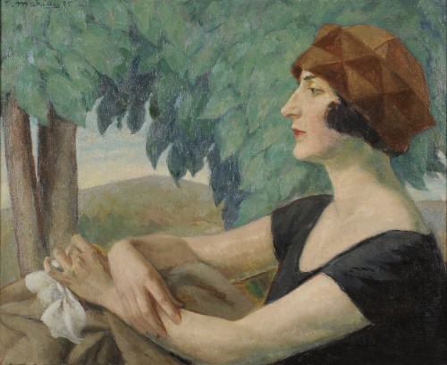 Robert Mahias (1890-1962) - Women profile portrait
