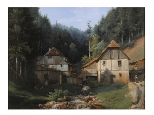 Jean-Charles Rémond (1795-1875) - Vue du canton de Berne en Suisse
