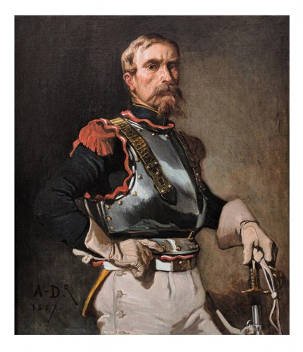 Edouard Armand-Dumaresq (1826-1895) - Portrait of a cuirassier of the 1st Empire