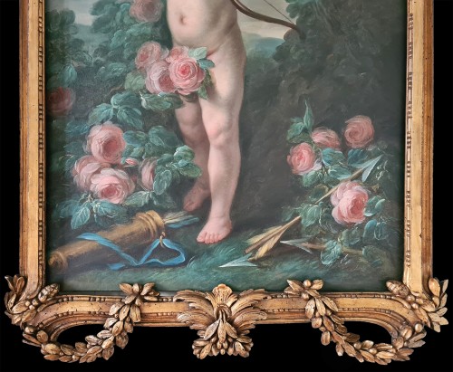 XVIIIe siècle - L’Amour menaçant - Ecole française du 18e siècle, entourage de Carle van Loo (1705-1765) 