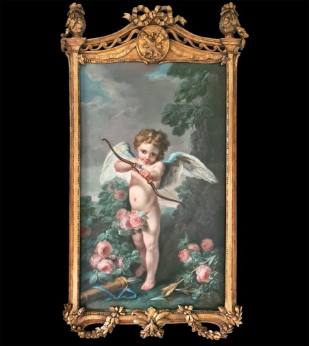 Antiquités - L’Amour menaçant - Ecole française du 18e siècle, entourage de Carle van Loo (1705-1765) 