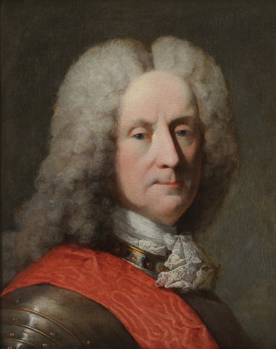 Robert Levrac-Tournières - Portrait of the Governor of Canada, Charles de la Boische - Paintings & Drawings Style Louis XV