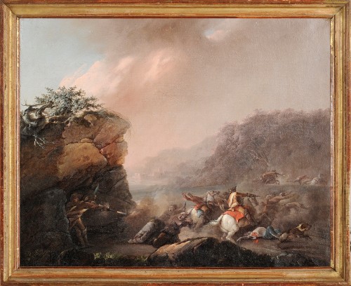 Louis XV - Batailles de brigands - Attribué à Jacques Bertaux (c.1745-1818)