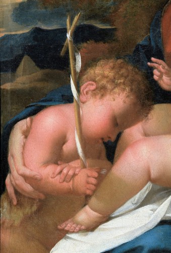 XVIIe siècle - René Dudot (c.1650) - La Vierge à l’Enfant et saint Jean-Baptiste