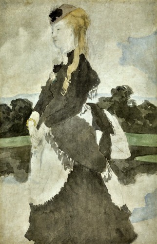 Napoléon III - James Tissot (1836-1902) - Madame Eugène Pegg en promenade à Saint Germain Paris