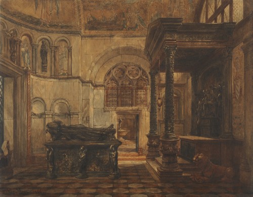 J-B Van Moer (1819-1884) La chapelle Zen de la basilique Saint-Marc de Venise