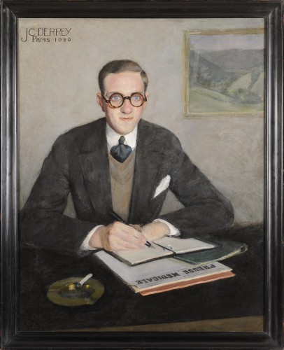 Jacques Charles Derrey (1907-1975) - Portrait de R. Lenoir - Tableaux et dessins Style Art Déco