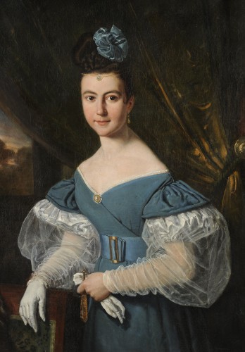 Tableaux et dessins Tableaux XIXe siècle - Jules Boilly (1796-1874) - Portrait de jeune femme