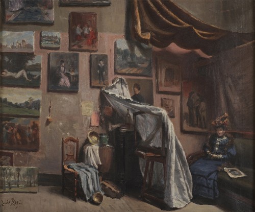Louis Joseph Pottin (1849-1930) - L’atelier de l’artiste - Tableaux et dessins Style Napoléon III