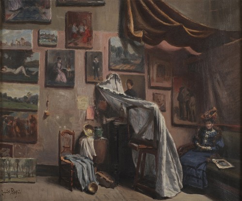 Louis Joseph Pottin (1849-1930) - L’atelier de l’artiste - Tableaux et dessins Style Napoléon III