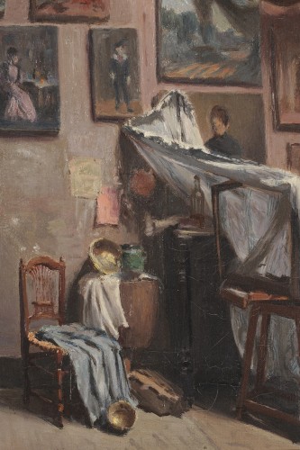 Louis Joseph Pottin (1849-1930) - L’atelier de l’artiste - Galerie de Frise