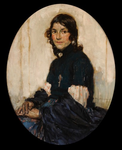 Philippe Swyncop (1878-1949) - Portrait de femme espagnole - Tableaux et dessins Style Art Déco