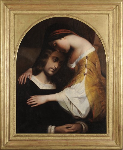 Raphaël et la Fornarina Ingres, attribué à  Rudolf Lehmann (1819-1905) 