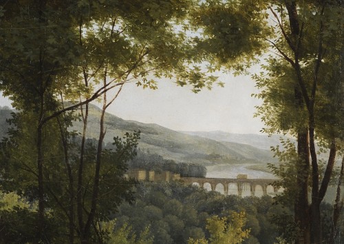 Tableaux et dessins Tableaux XIXe siècle - Alexandre-Hyacinthe Dunouy (1757-1841) Vue prise dans le parc de Saint-Cloud