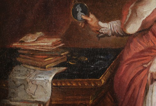 XVIIe siècle - Ecole Française vers 1645 - Portrait du cardinal Mazarin