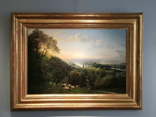 Charles-Joseph Kuwasseg (1802-1877) Les coteaux de la Seine en - Tableaux et dessins Style Napoléon III