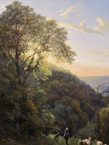 Tableaux et dessins Tableaux XIXe siècle - Charles-Joseph Kuwasseg (1802-1877) Les coteaux de la Seine en