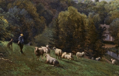 Charles-Joseph Kuwasseg (1802-1877) Les coteaux de la Seine en - Galerie de Frise
