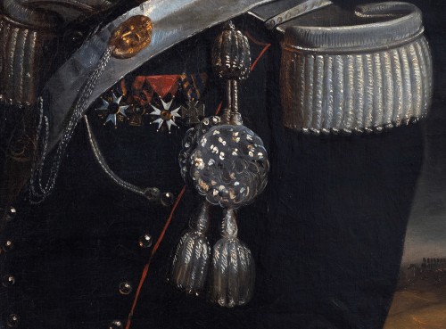 Tableaux et dessins Tableaux XIXe siècle - Portrait du baron de Roisin - Général de Gendarmerie