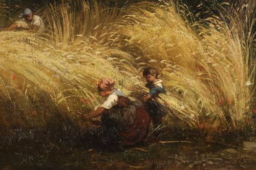 Paintings & Drawings  - Émile Lambinet (1813-1877) - The harvest