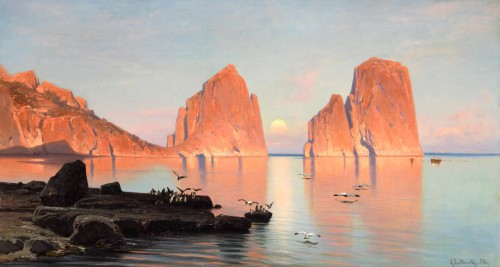 Ascan Lutteroth (1842-1923) Capri, les Faraglioni - Hambourg