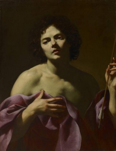 Paintings & Drawings  - Saint Sebastian holding an arrow, attributed to Virginia Vezzi (1600–1638)