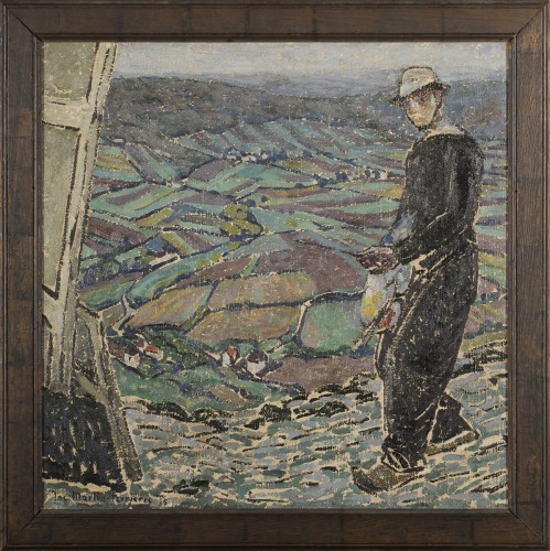Jac Martin-Ferrières (1893-1972) Esquisse "Le peintre" autoportrait 1925