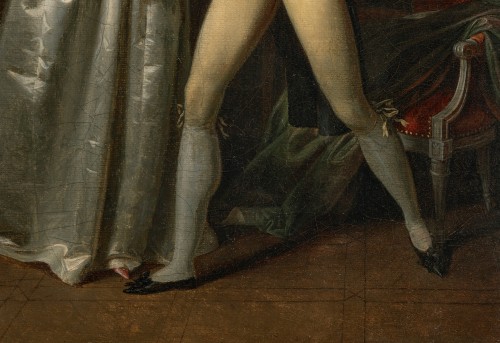 Antiquités - Jean-Simon Fournier (actif vers 1790) Le bouquet offert et Le bouquet accepté