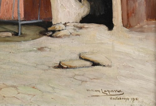 William Laparra (1873-1920) La chambre d’enfant en 1916 - Hautebraye Aisne - Tableaux et dessins Style Art Déco