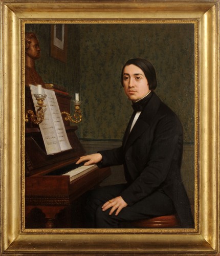 Portrait de pianiste - École française du milieu du XIXe siècle