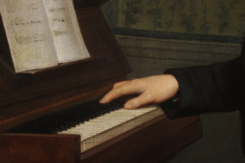 Portrait de pianiste - École française du milieu du XIXe siècle - Galerie de Frise