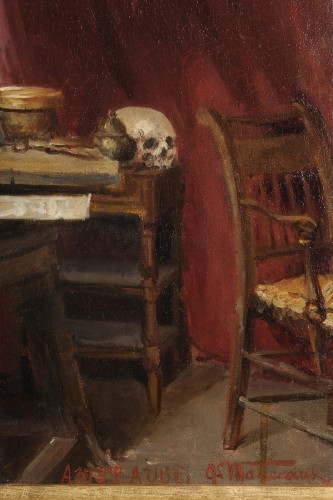 Antoine Louis Manceaux (1862-1939) Le sculpteur Jean-Paul Aubé et Shakespeare - Galerie de Frise