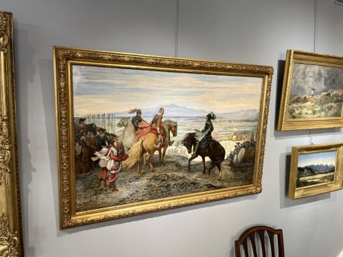 Tableaux et dessins Tableaux XIXe siècle - Edouard Nieuwenhuys (1840-1872) Louis XIII et Richelieu au siège de Perpignan