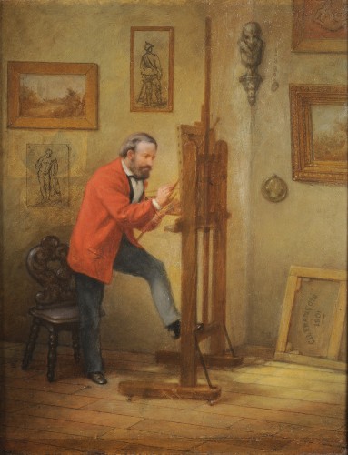 Charles-Emile François (1821-1902) The painter's studio