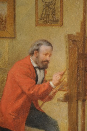 Paintings & Drawings  - Charles-Emile François (1821-1902) The painter's studio