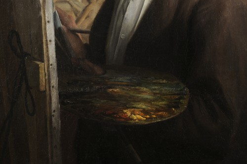 Jean Dablin (1858-1923) Autoportrait dans l’atelier 1881 Saint-Quentin Aisne - Galerie de Frise