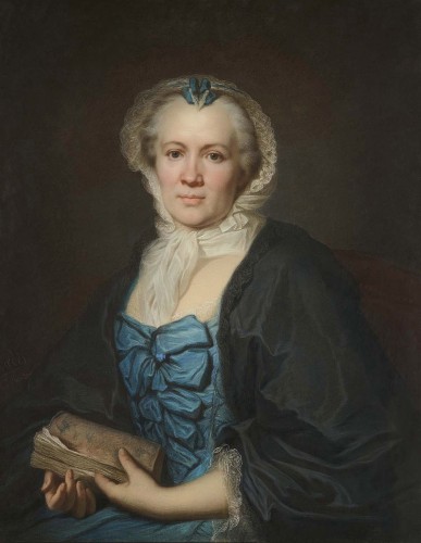 Louis-Eugène Coëdes (1810-1905) Portrait de femme au livre - La Caze Louvre