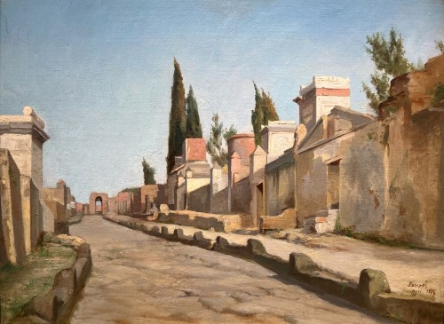 Charles-Baptiste Schreiber (1847-1902) Pompéi la voie des Tombeaux - Via dei Sepolcri