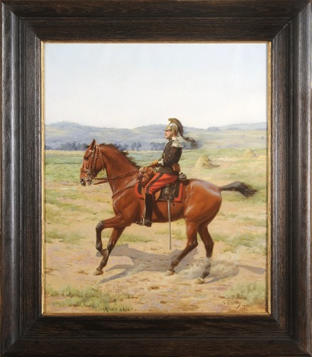 Robert Gignoux (1872-1906) Portrait équestre de Carl Costa de Beauregard