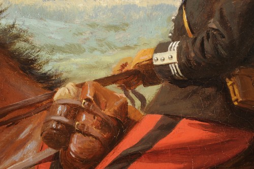 Robert Gignoux (1872-1906) Portrait équestre de Carl Costa de Beauregard - Napoléon III