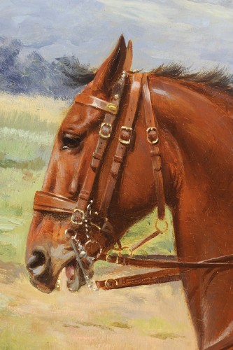 Napoléon III - Robert Gignoux (1872-1906) Portrait équestre de Carl Costa de Beauregard