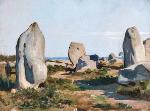 Les menhirs de Carnac Mégalithes, attribué à Guillaume Bodinier (1795-1872) 