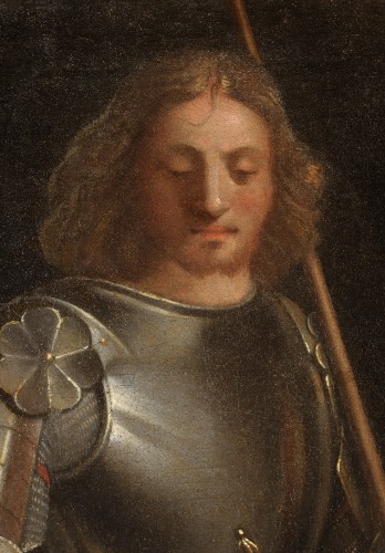 Giorgione's imitator early 17th century - Portrait of a man in armor - Paintings & Drawings Style Louis XIV