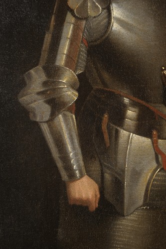 Giorgione's imitator early 17th century - Portrait of a man in armor - 