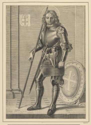 Giorgione's imitator early 17th century - Portrait of a man in armor - Louis XIV