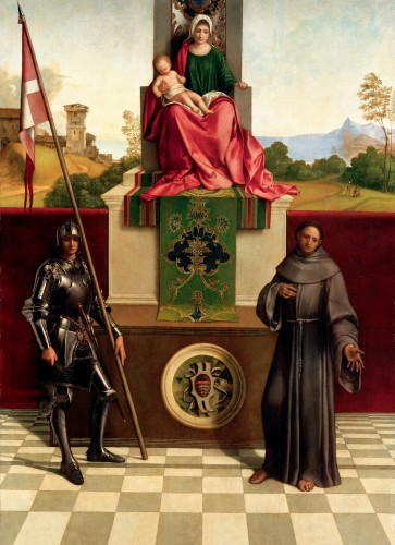 Antiquités - Giorgione's imitator early 17th century - Portrait of a man in armor