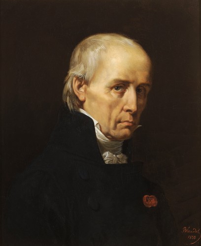 Merry-Joseph Blondel (1781-1853) Portrait de l'architecte Charles Percier en 1838 - Tableaux et dessins Style Louis-Philippe