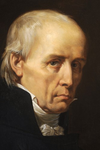 Tableaux et dessins Tableaux XIXe siècle - Merry-Joseph Blondel (1781-1853) Portrait de l'architecte Charles Percier en 1838