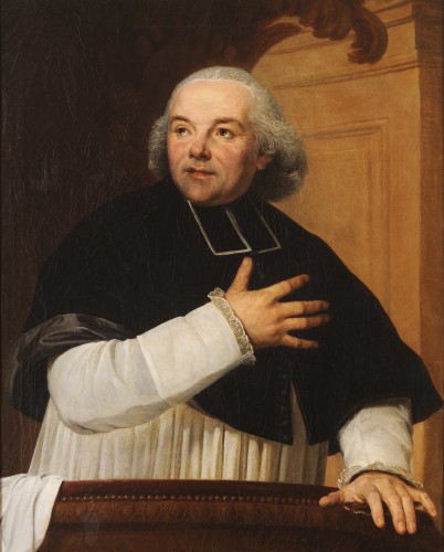 Claude-François Petit de Villeneuve (1764–1820) – Portrait of a Priest Delivering a Sermon - Paintings & Drawings Style Empire