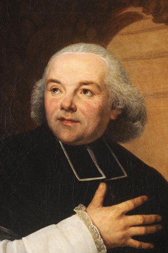 Paintings & Drawings  - Claude-François Petit de Villeneuve (1764–1820) – Portrait of a Priest Delivering a Sermon